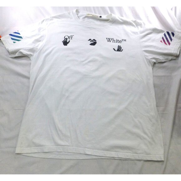 Off-White Multicolor Graphic T-Shirt 3XL - Picture 1 of 9